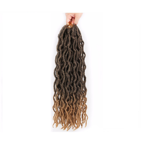 wholesale ombre Faux locs curly crochet braids hair Synthetic Braiding Hair